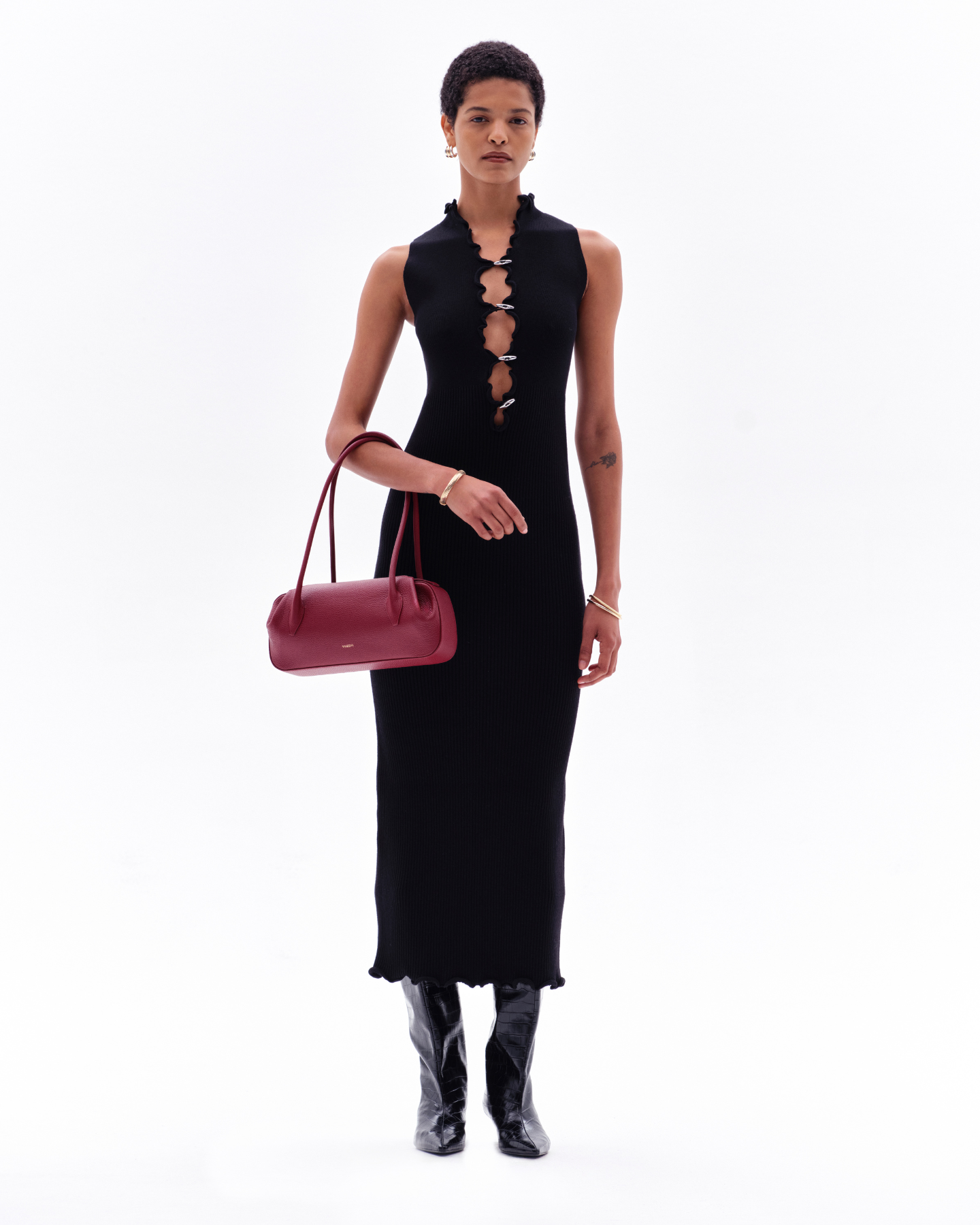 EZE RIB MAXI DRESS - BLACK
