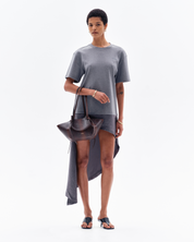 RAVAA BOXY T-SHIRT DRESS - GREY
