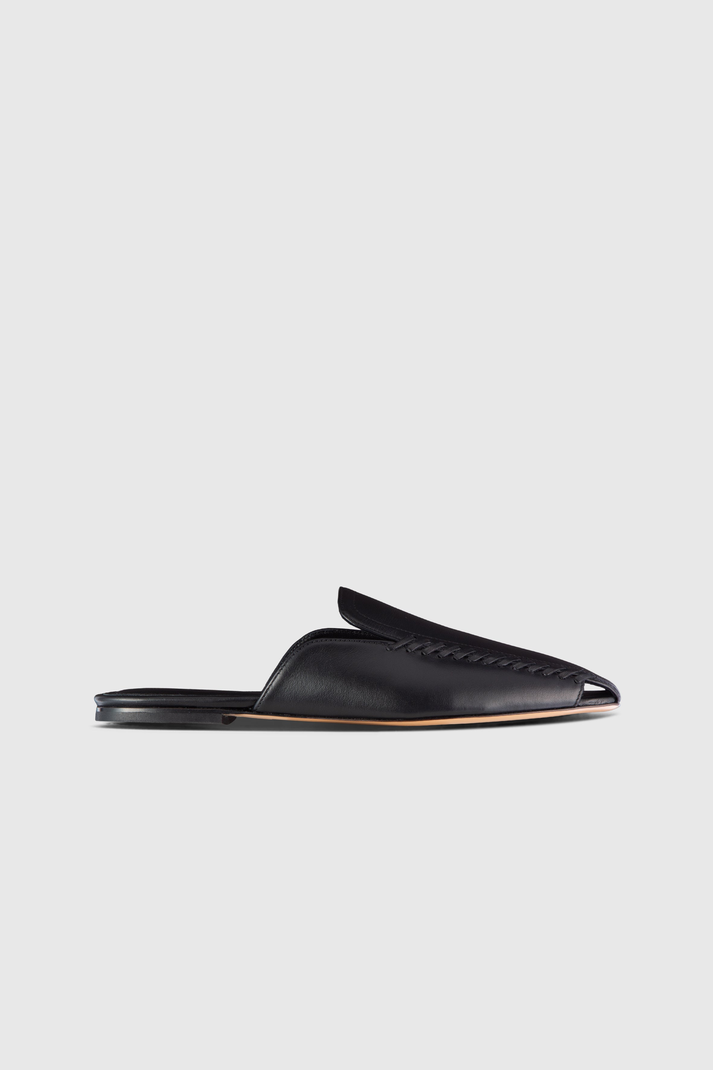 ZARIA MULE - BLACK LEATHER