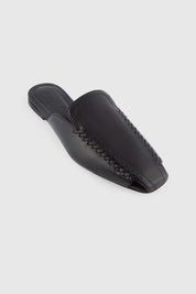 ZARIA MULE - BLACK LEATHER