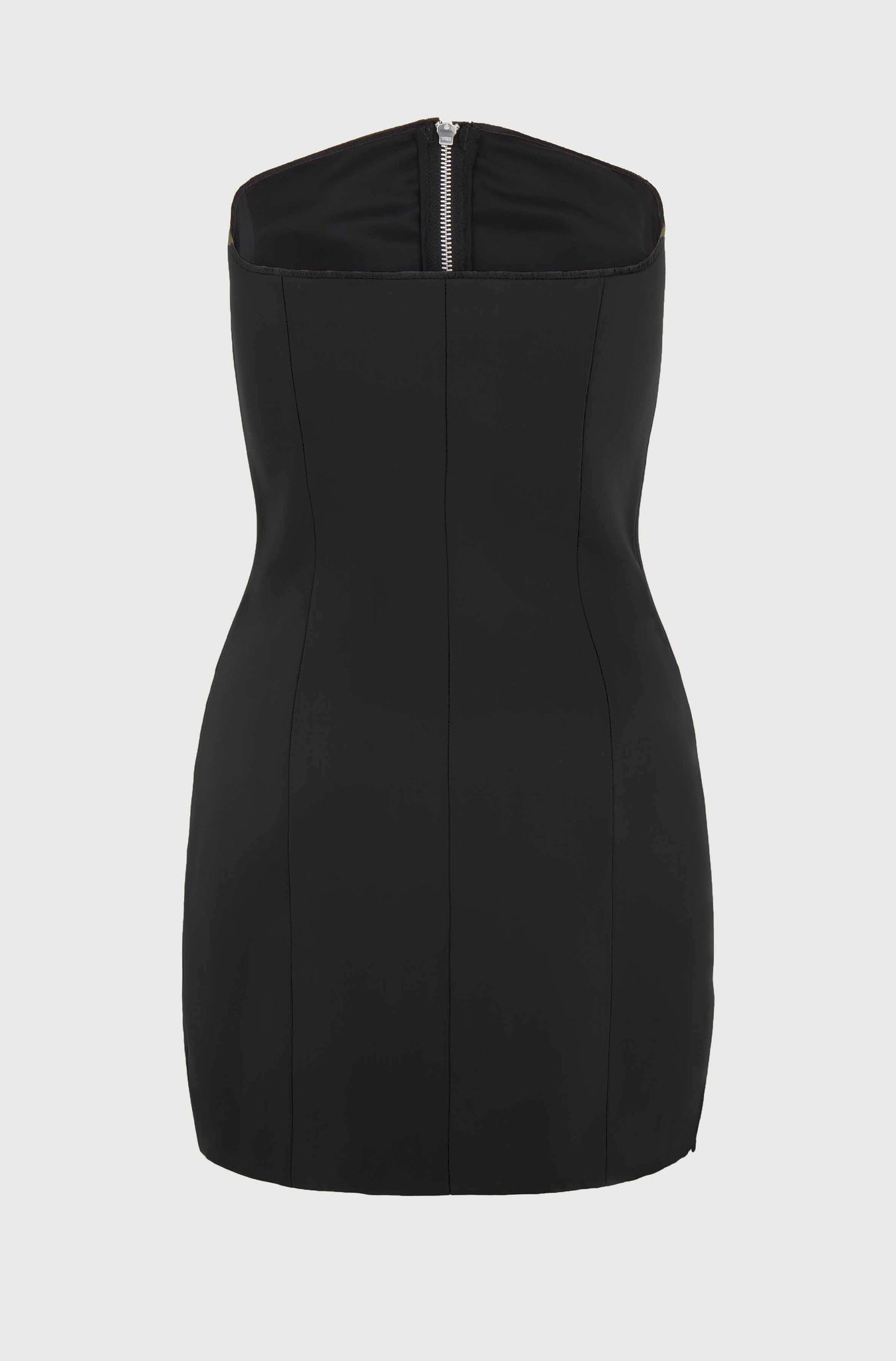 CORSET DRESS WITH INSERTS - BLACK