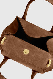 MINI OYSTER DUFFLE - COGNAC SUEDE