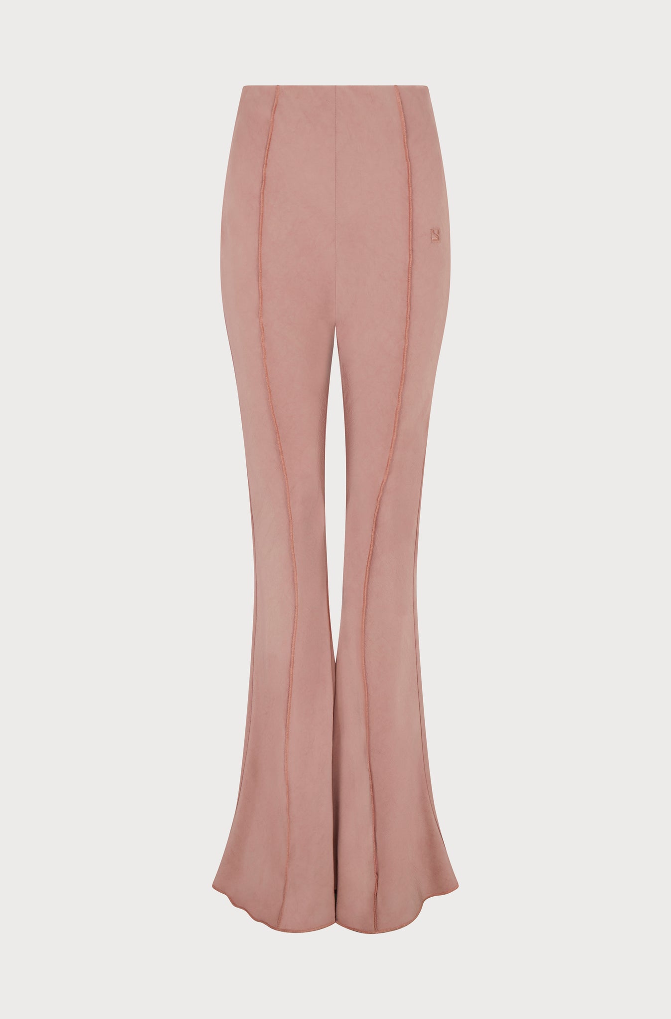 BABYLOCK FLARED TROUSERS - PINK CREPE