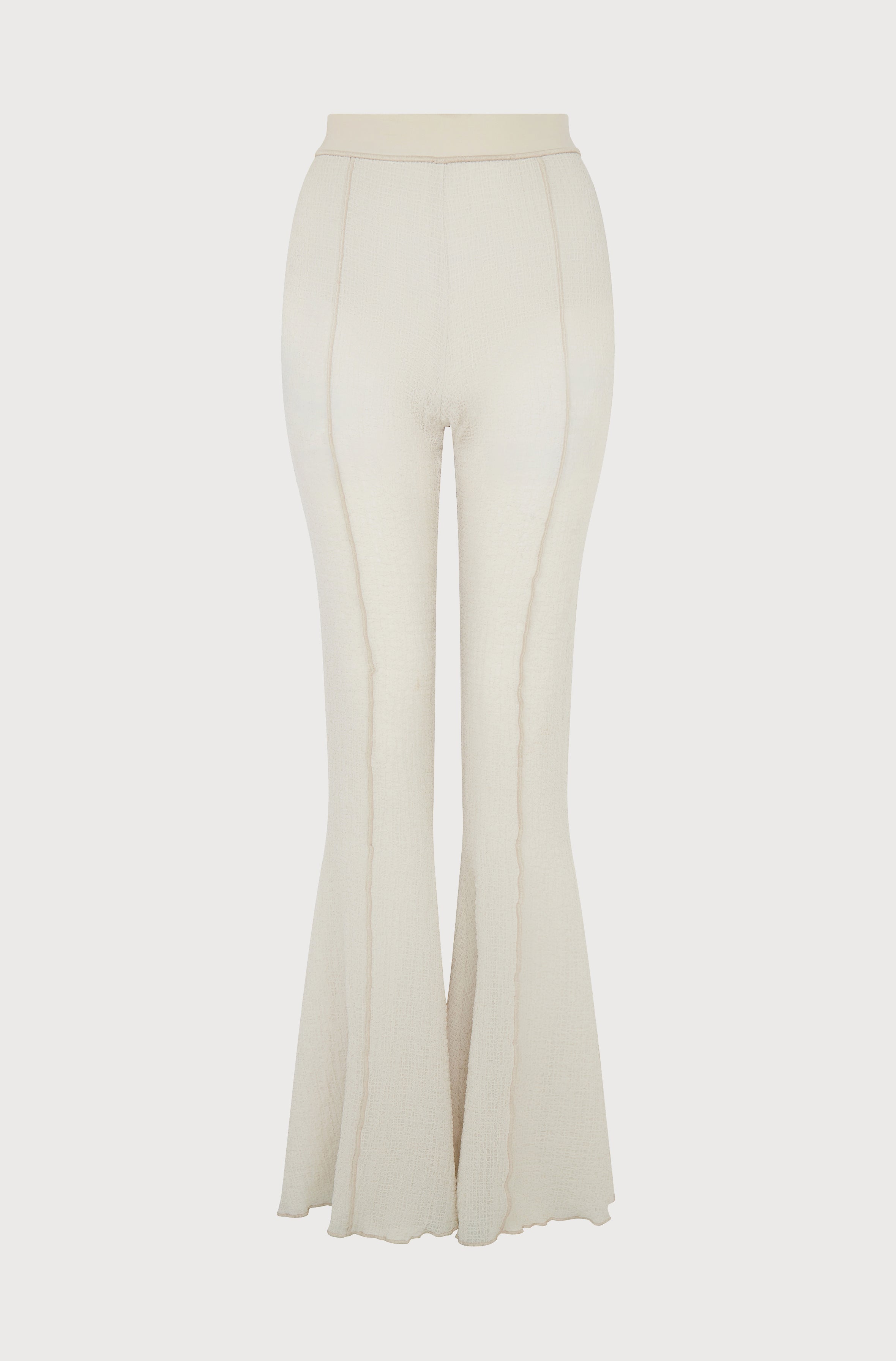 BABYLOCK SHEER TROUSERS - CREAM SEERSUCKER – Yuzefi