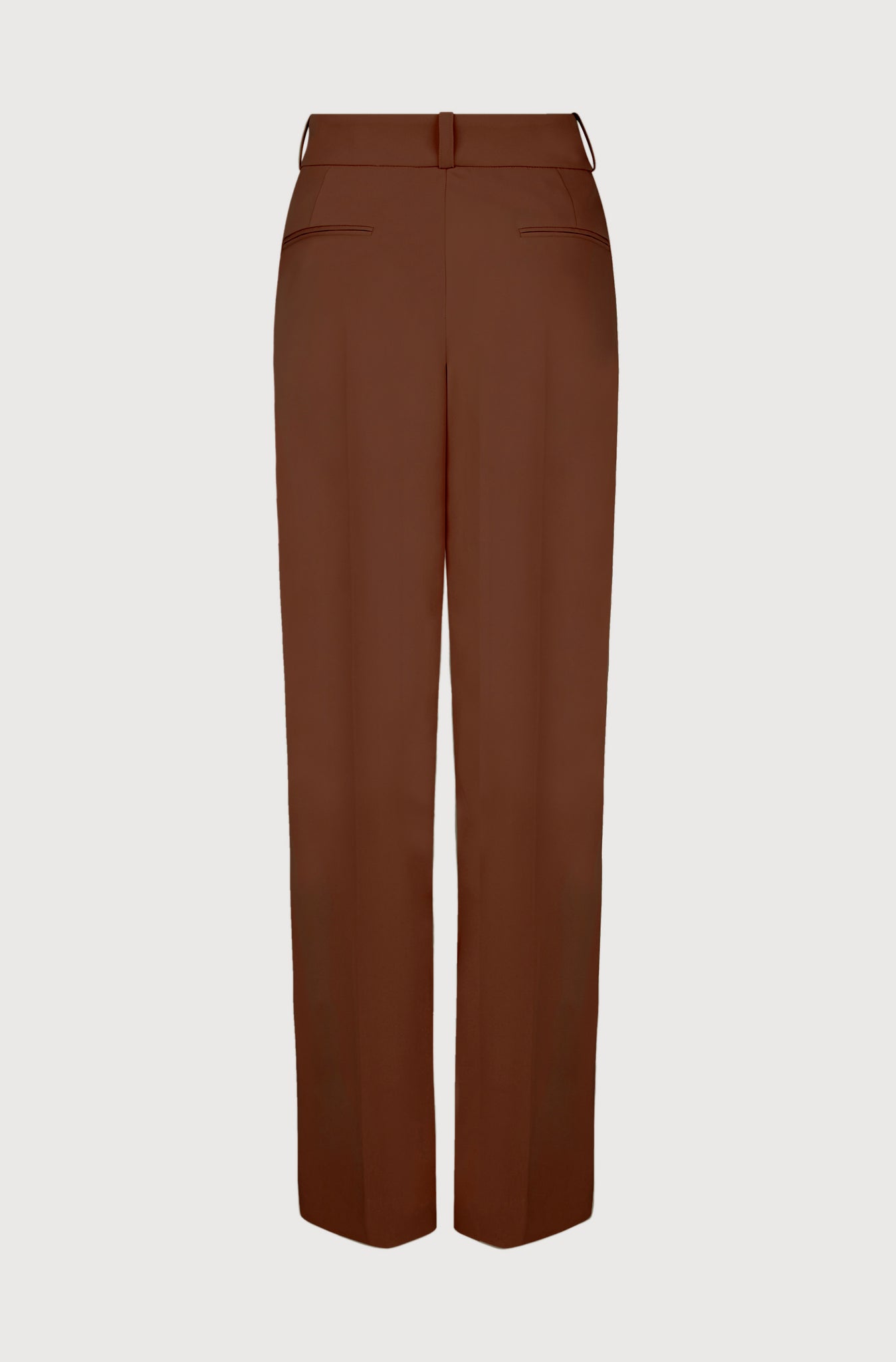 CLASSIC WIDE LEG TROUSERS - BROWN