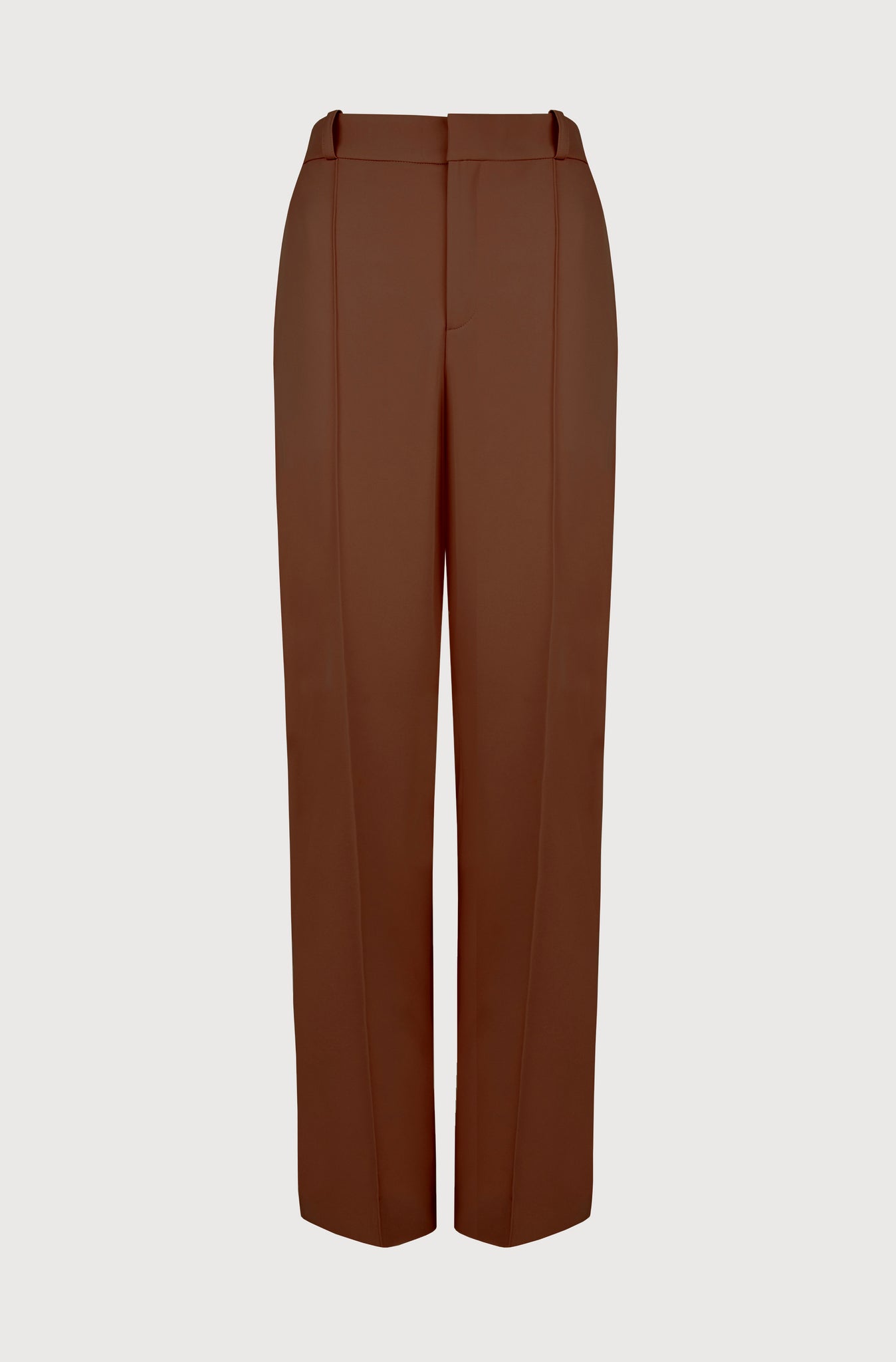 CLASSIC WIDE LEG TROUSERS - BROWN