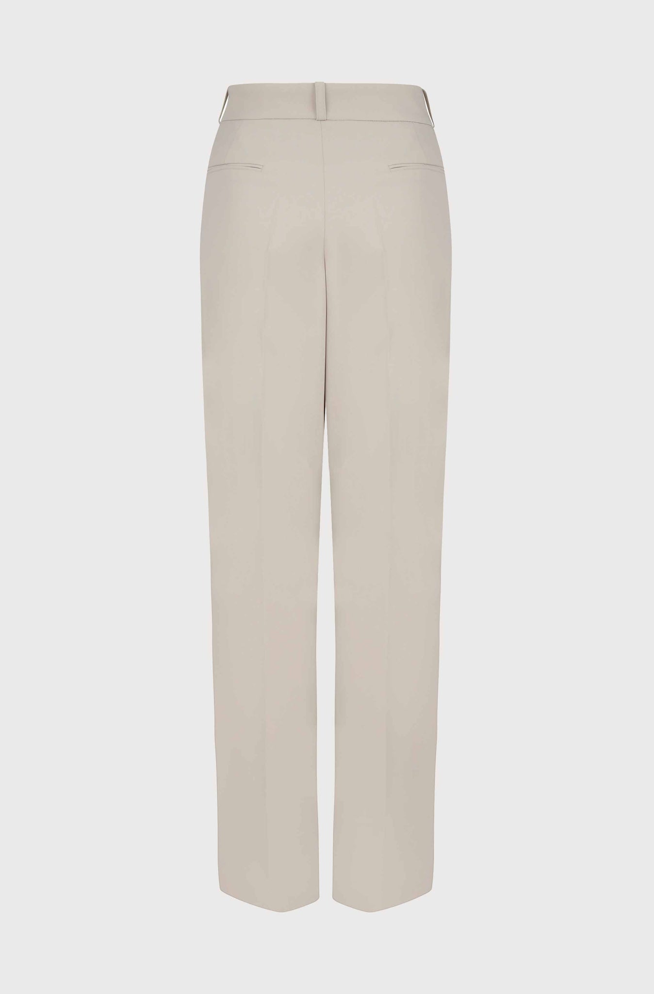 CLASSIC WIDE LEG TROUSERS - ALMOND