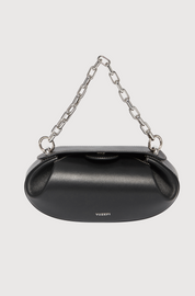 DINNER ROLL - BLACK WITH SILVER CHAIN
