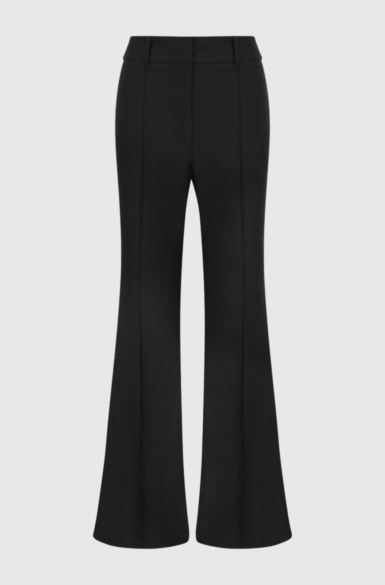 FLARED TROUSERS - LINEN BLACK