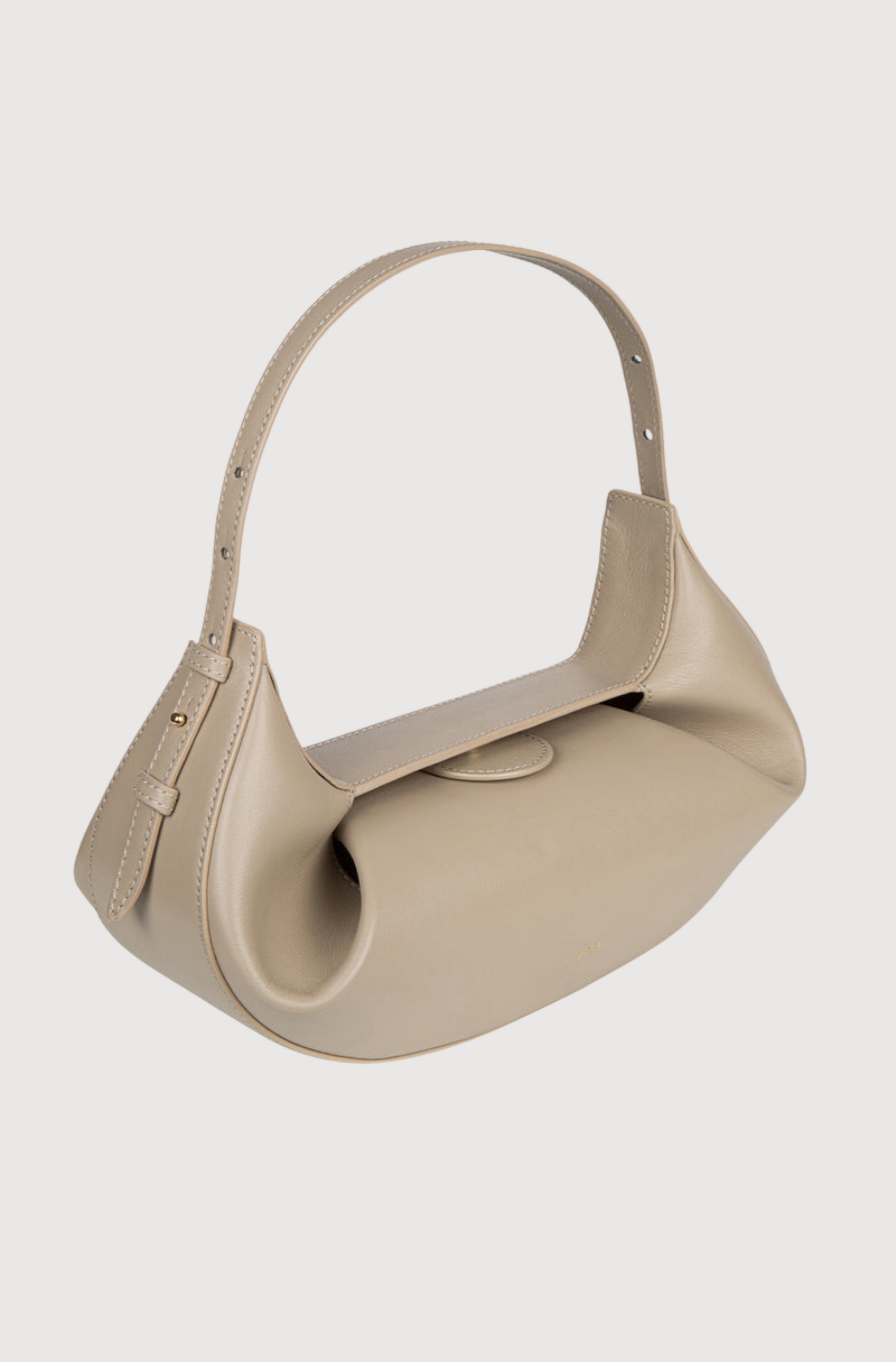 Yuzefi Mini Fortune Cookie Leather Bag in Natural