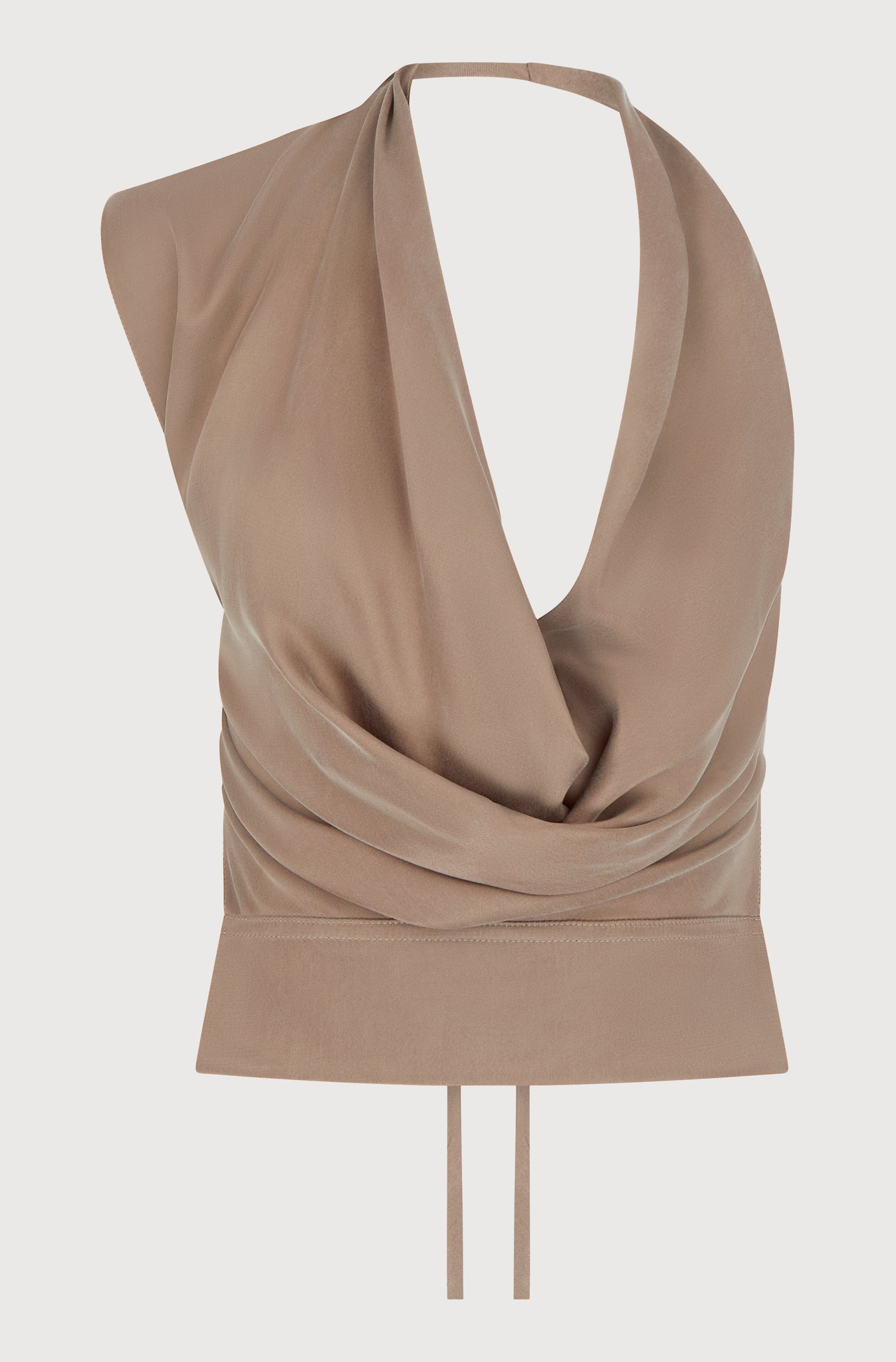 COWL NECK TOP - TAUPE