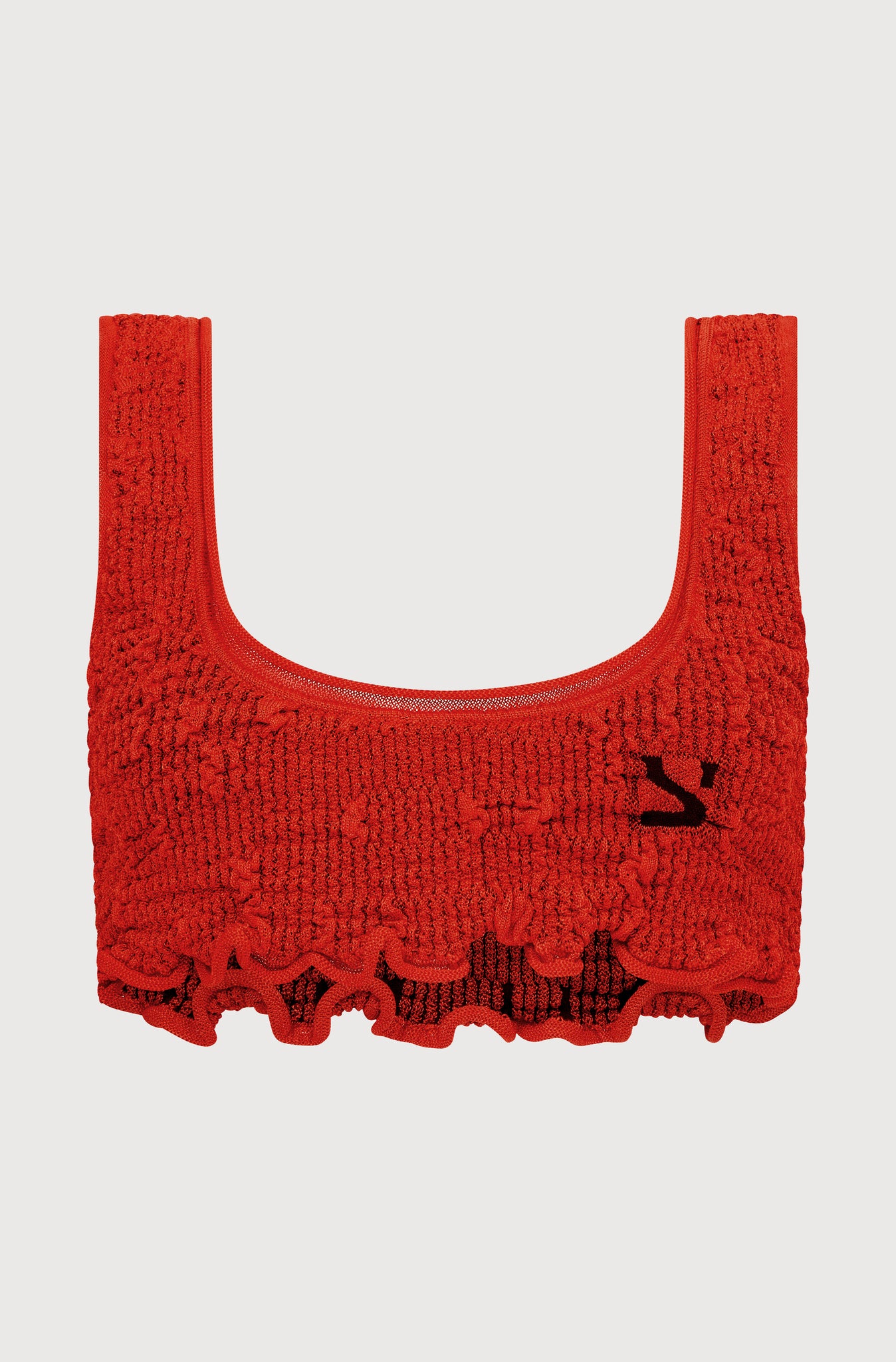 KNITTED BRA TOP - RED