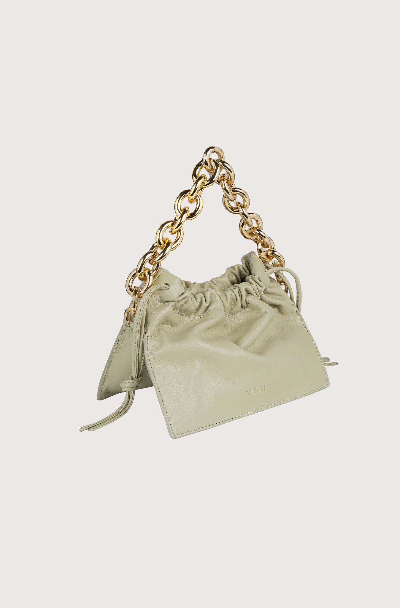 MINI BOM - OLIVE WITH GOLD CHAIN