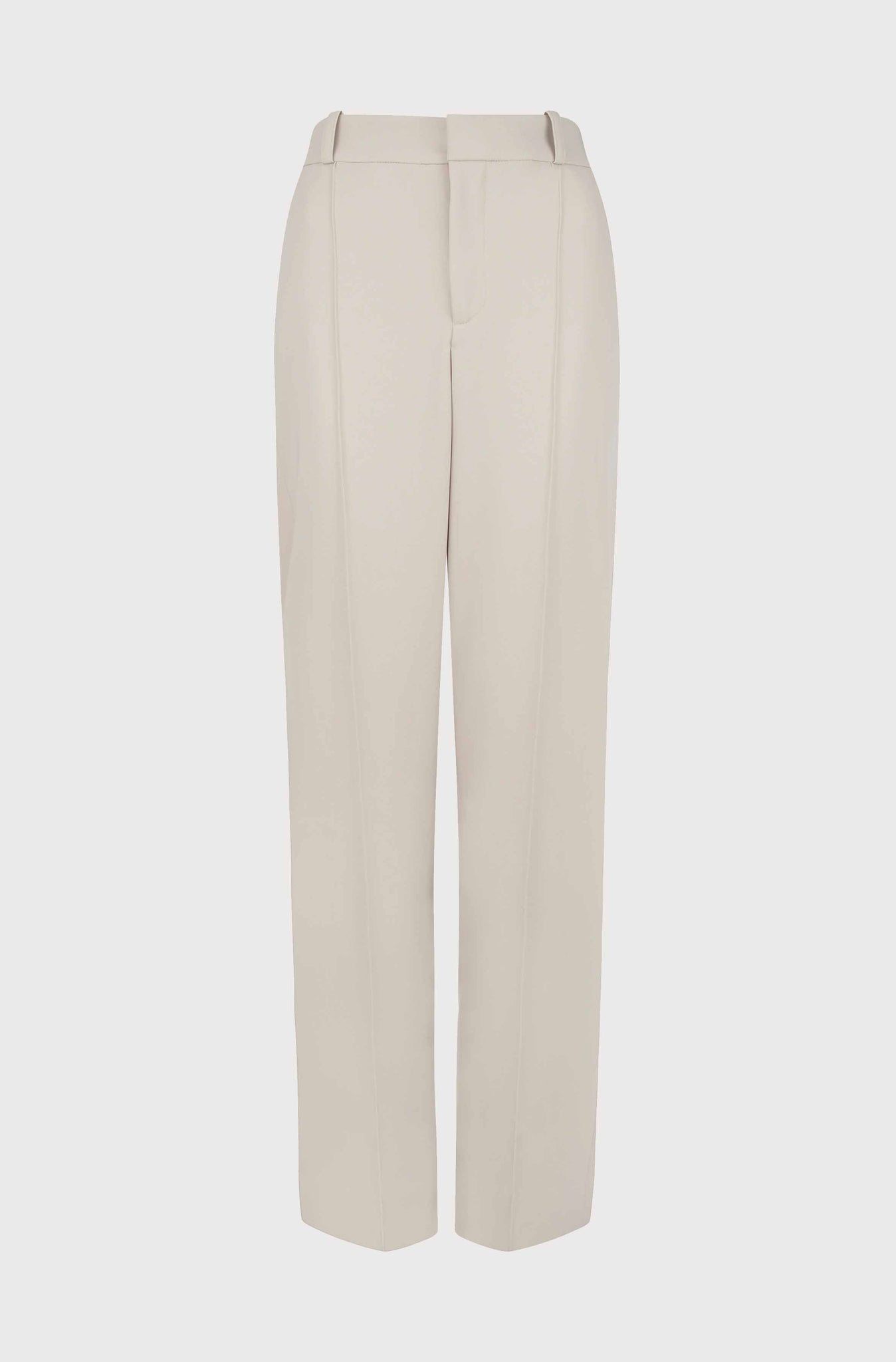 CLASSIC WIDE LEG TROUSERS - ALMOND