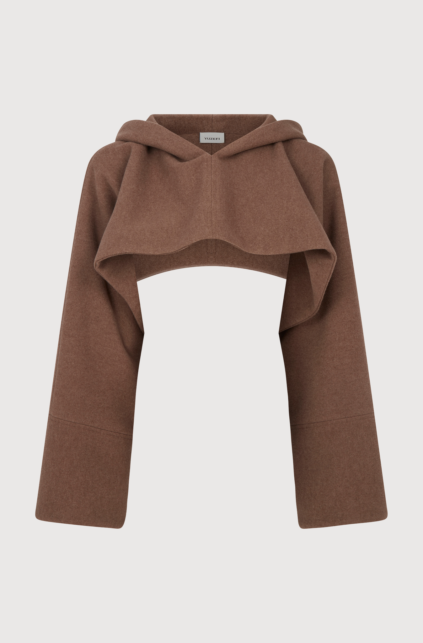 CROPPED HOODIE - TAUPE