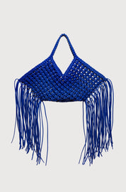 SMALL WOVEN BASKET - BLUE