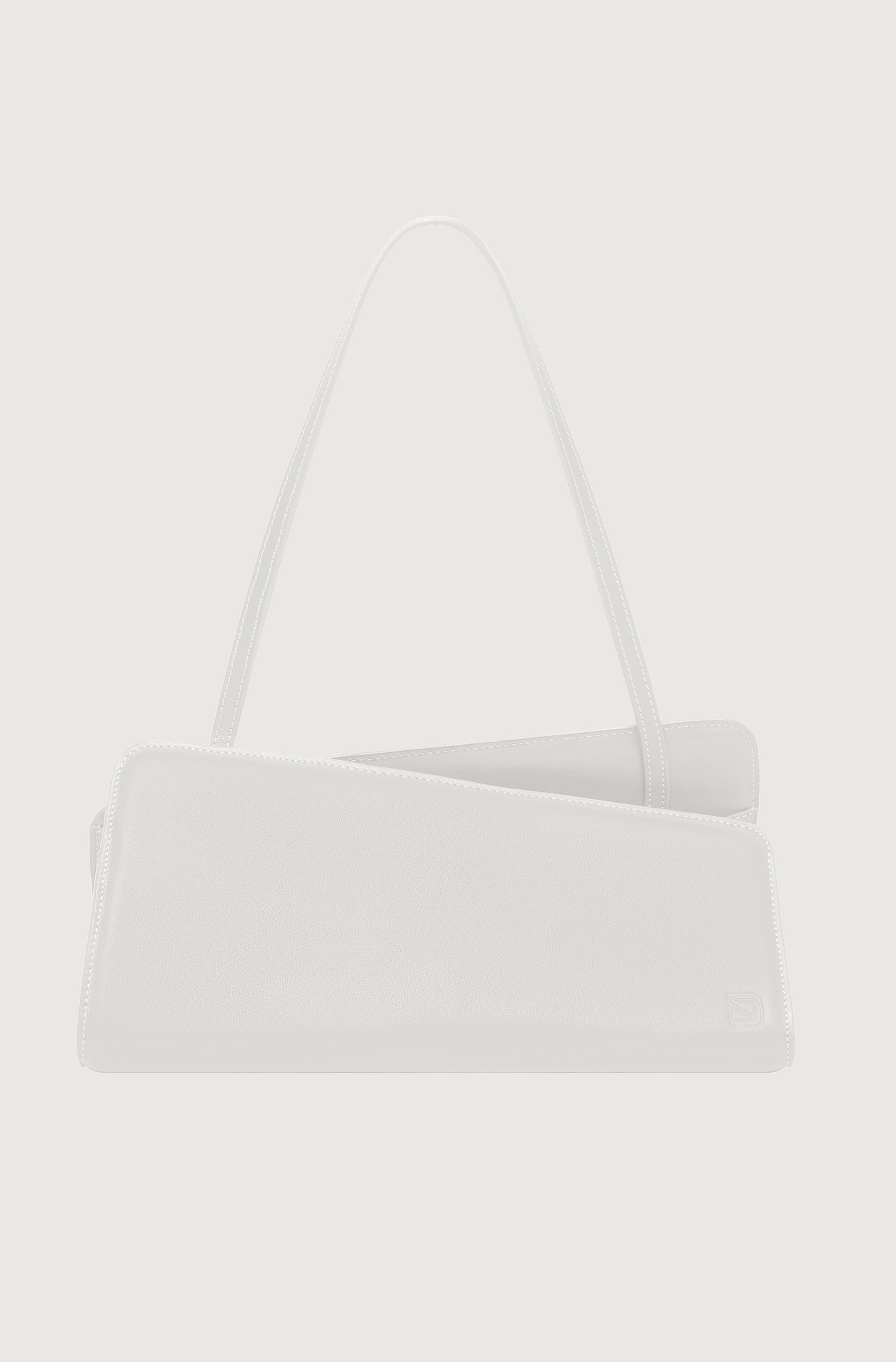 LÉMÉLS: Off-White Flat Shoulder Bag